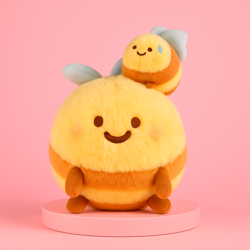 The Hugging Bees plush — two kawaii bees hugging, a symbol of friendship for International Friendship Day