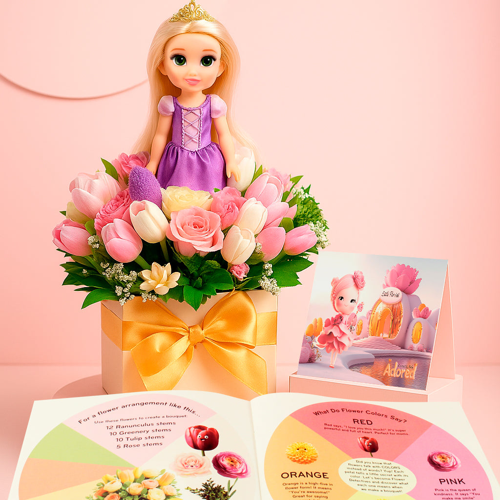 Princess Rapunzel’s Floral Fun – Creative Florist Kit for Kids (Ages 4–10)
