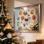 Mirrored vision board gift for women beside a Christmas tree