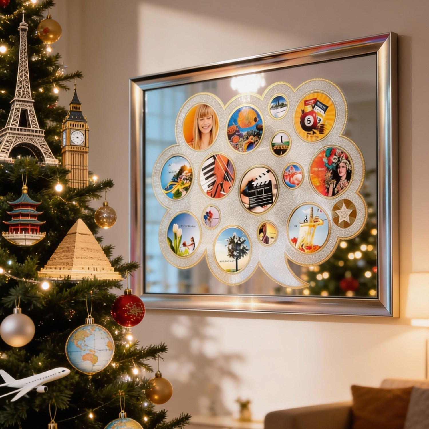 Mirrored Vision Board Kit "On the Cloud" | All You Need in a Gift Box to Visualize The Life of Your Dreams