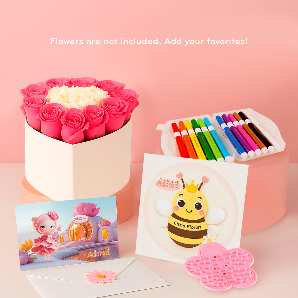 Little Florist DIY Kit |  Heart-Shaped box