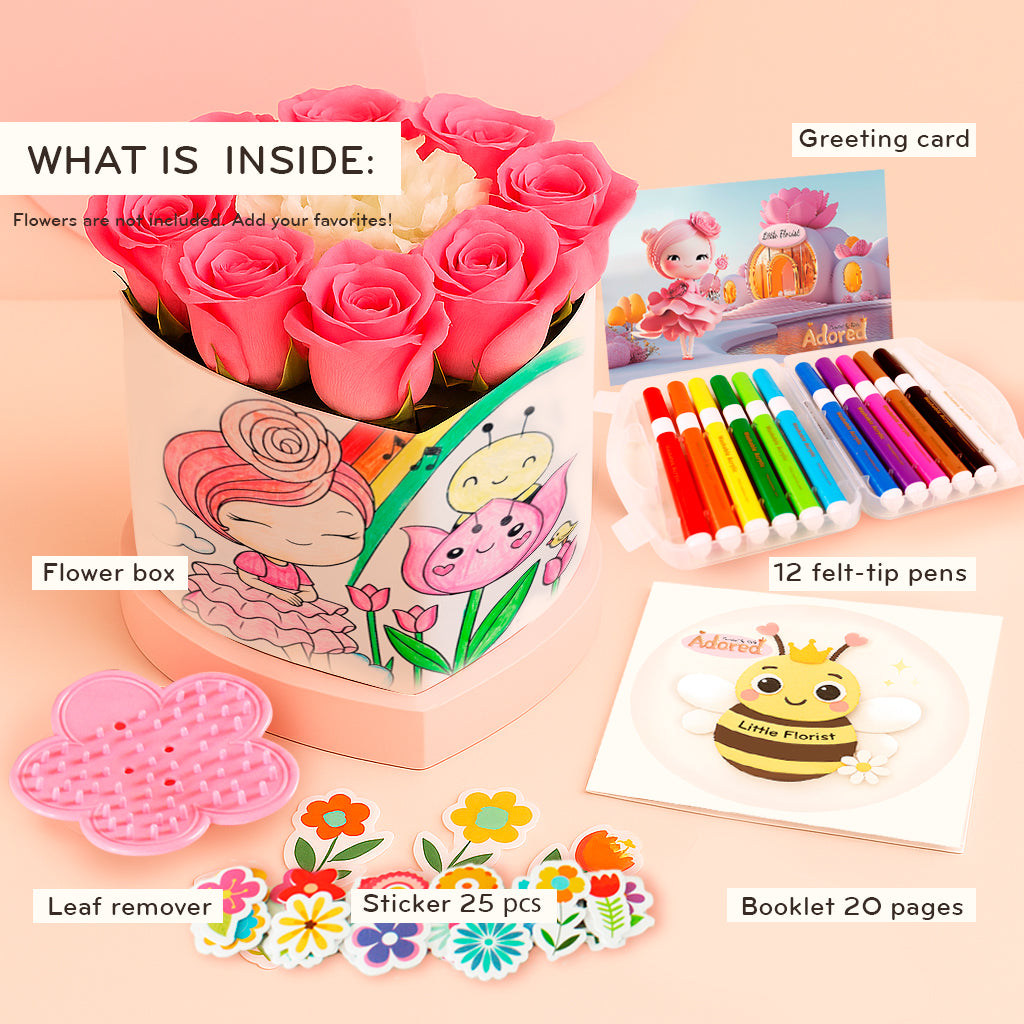 Little Florist DIY Kit |  Heart-Shaped box