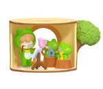 Frog-themed Rolife Nanci Tree House Party blind box figure with music stand and woodland animal musicians