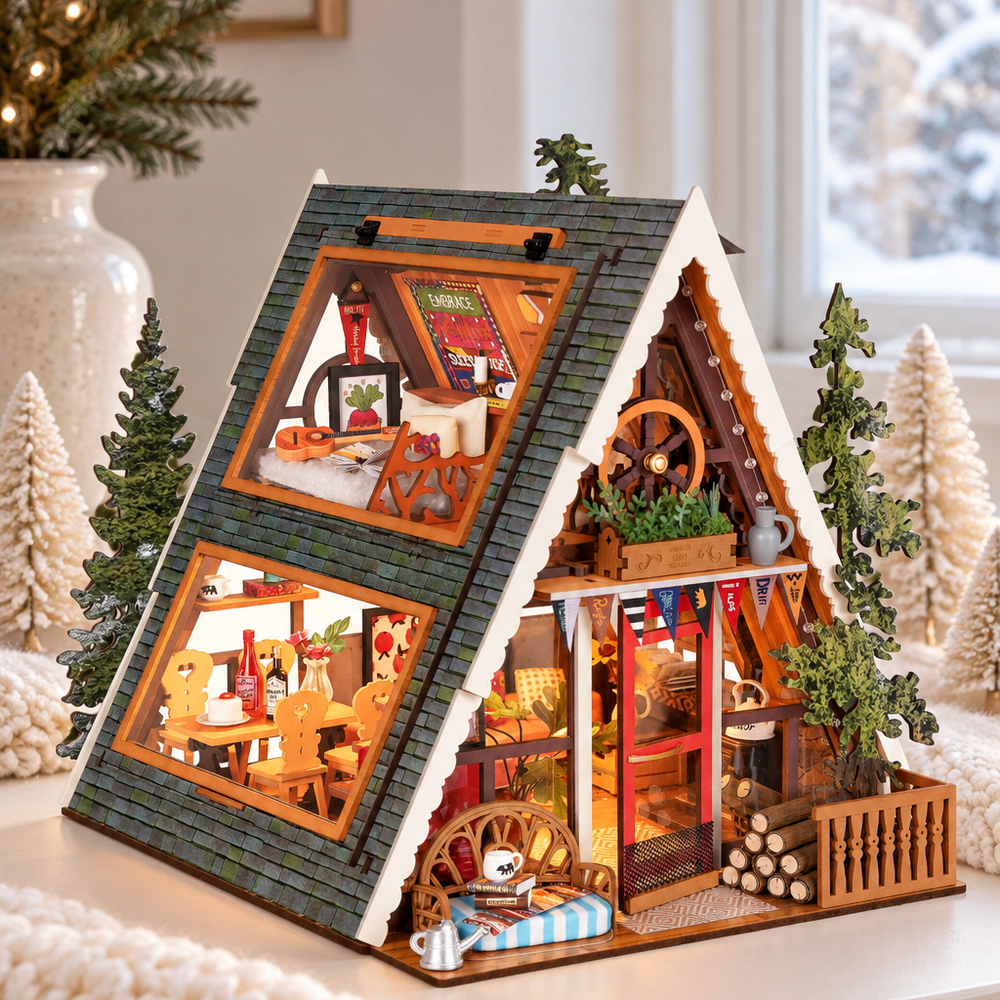 Rolife A-Frame Cabin DIY Miniature House DG181