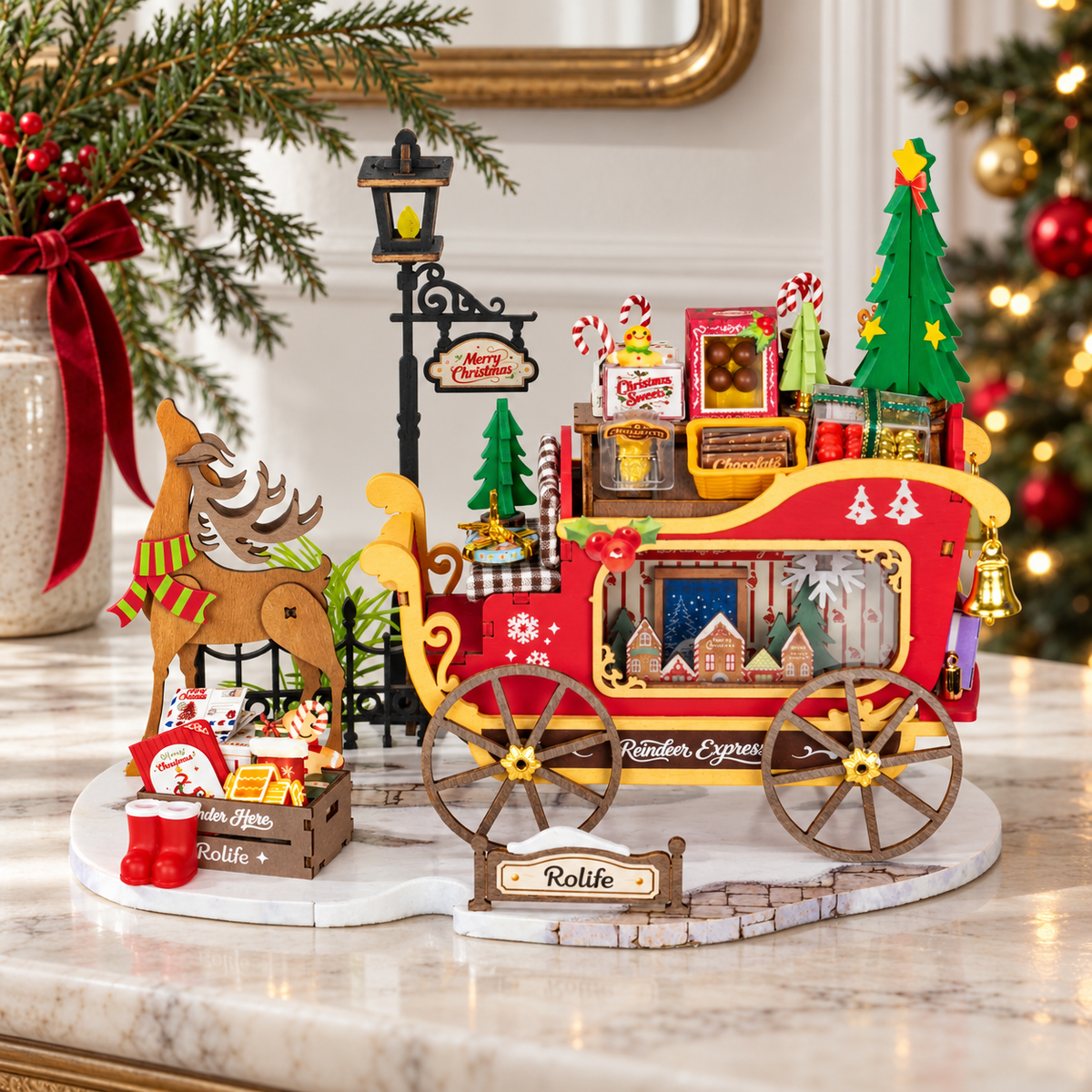 Rolife Reindeer Express DIY Miniature House DS059
