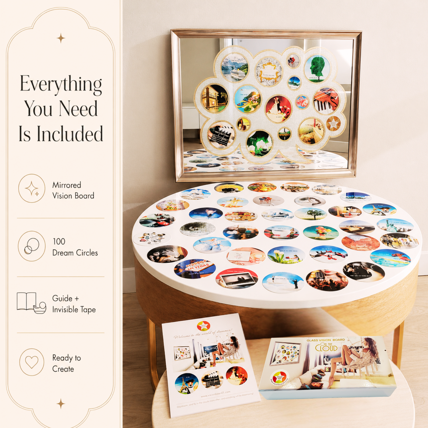 On the Cloud™ Mirrored Vision Board Kit