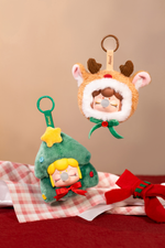 Reindeer and Christmas tree designs from the Rolife Nanci's Christmas Gift PZC13 plush pendant collection