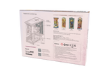 Back of the Rolife Sakura Densya TGB01 book nook kit box with model diagram and product information